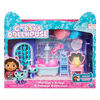 DreamWorks Gabby's Dollhouse, Primp and Pamper Bathroom with MerCat Figure, 3 Accessories, 3 Furniture and 2 Deliveries