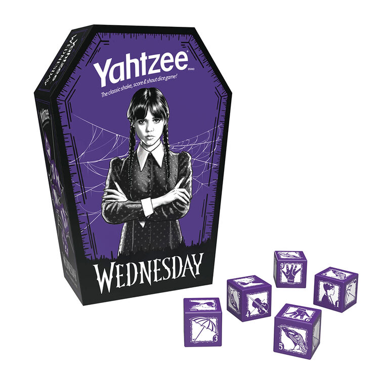 USAopoly YAHTZEE: Wednesday - English Edition