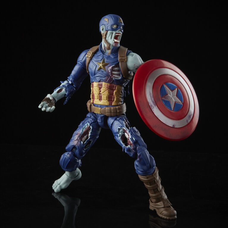 Hasbro Marvel Legends Series, figurine Zombie Captain America de 15 cm avec design premium et 1 accessoires