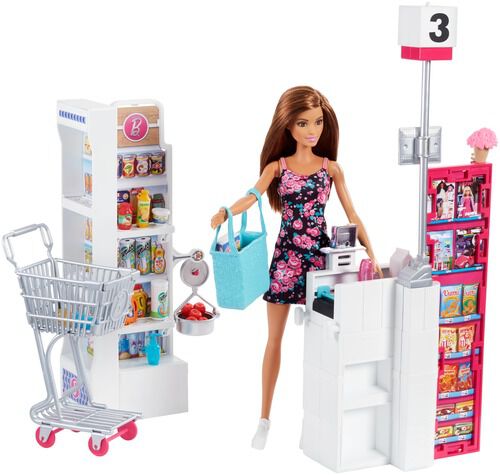 barbie grocery playset