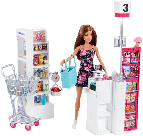 barbie grocery store playset