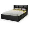 Spark Full Bookcase Headboard Pure Black