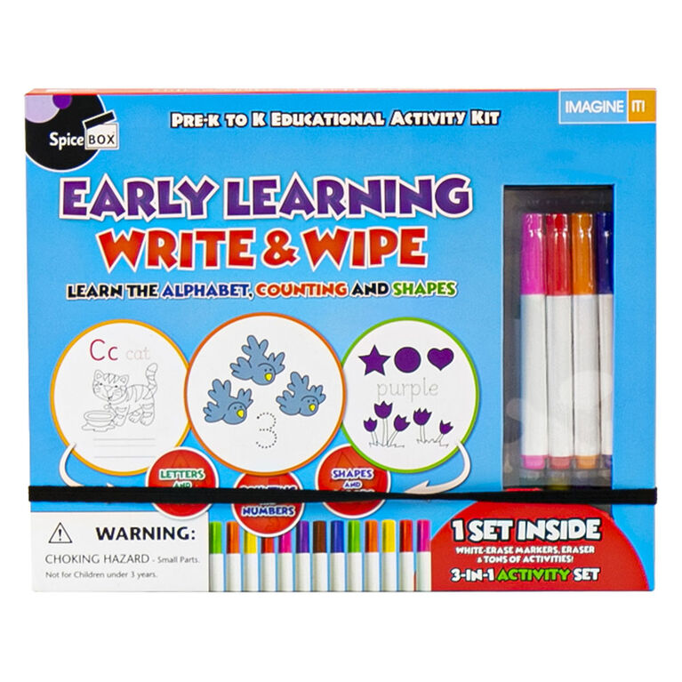SpiceBox Children's Art Kits Imagine It Early Learning Write and Wipe - English Edition