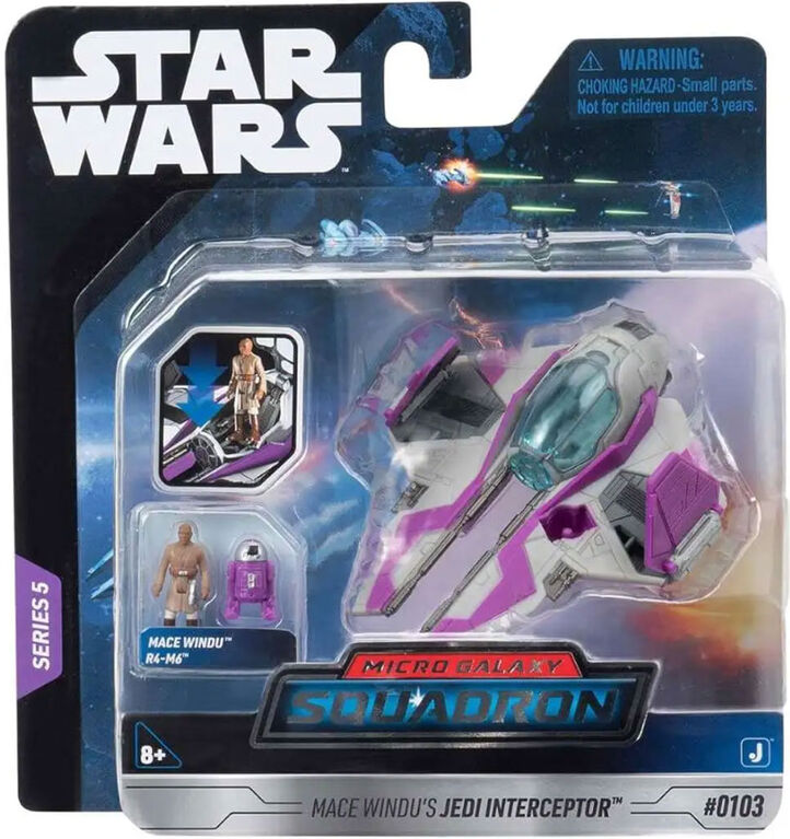 Star Wars Micro Galaxy Squadron 3" Vehicle - Mace Windu's Jedi Starfighter