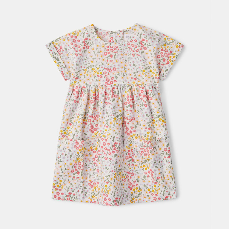 Robe Empire Imp Fleur Blnc RISE Little Earthling