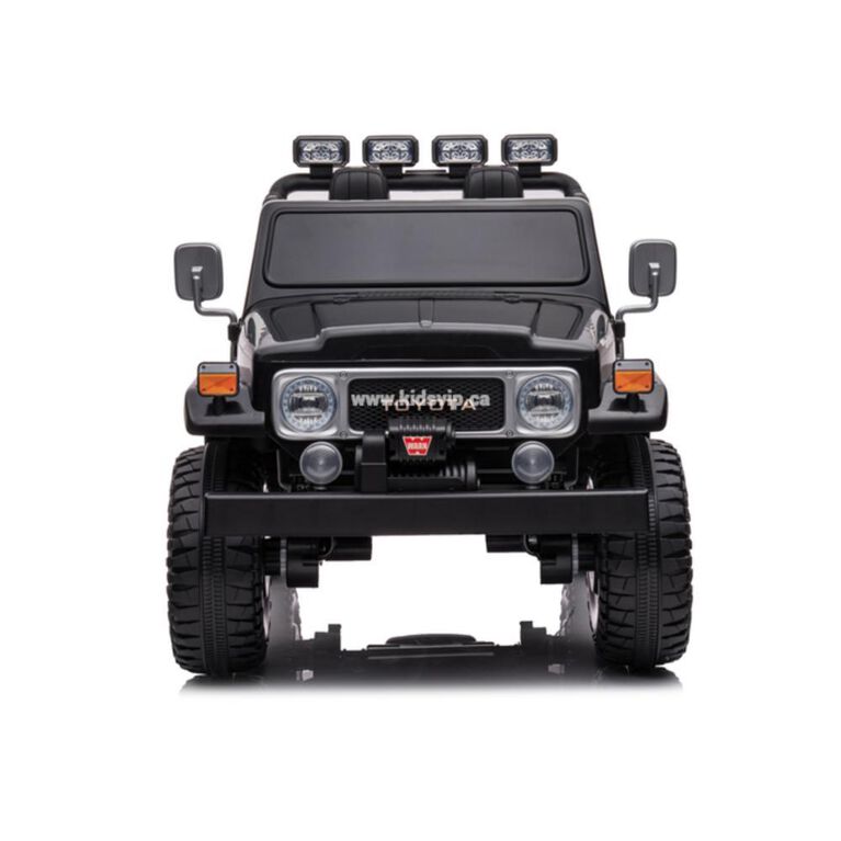KIDSVIP Licensed Toyota Land Cruiser 2-Seater Kids' 4X4 24V Ride-On Truck w/ RC - Black