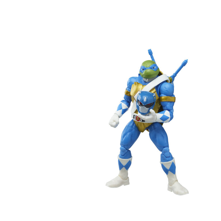 Power Rangers X Teenage Mutant Ninja Turtle Lightning Collection Morphed Donatello Ranger noir et Leonardo Ranger bleu