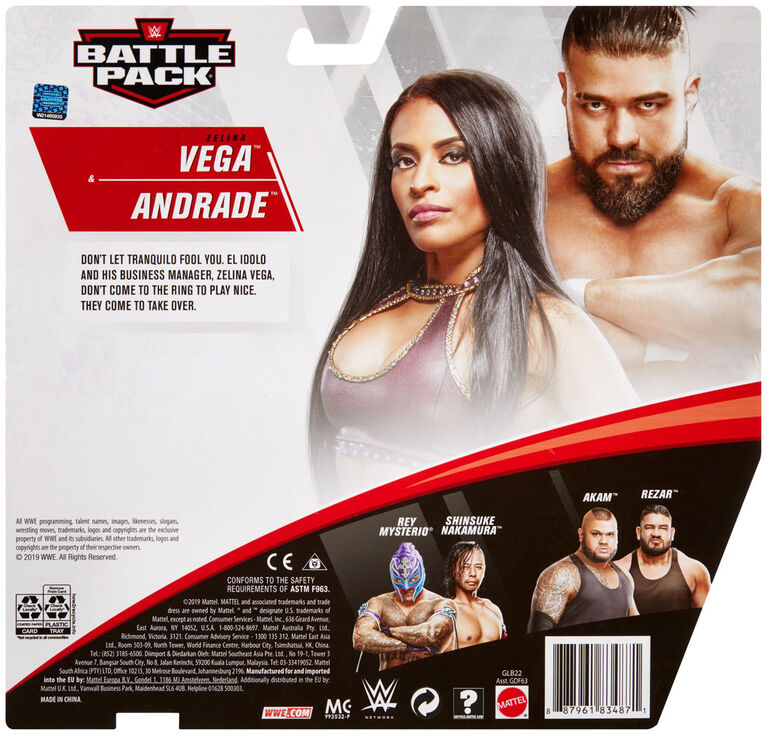 Wwe Andrade Zelina Vega 2 Pack Toys R Us Canada