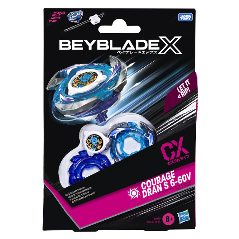 Beyblade X Courage Dran S 6-60V CX Starter Pack Top and Launcher