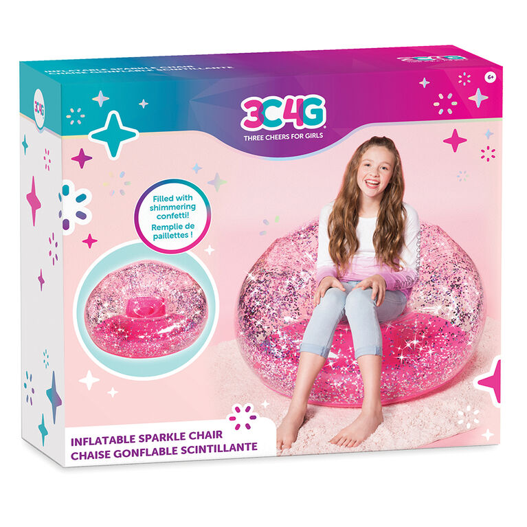 3C4G Chais de Confettis Scintillants - Rose