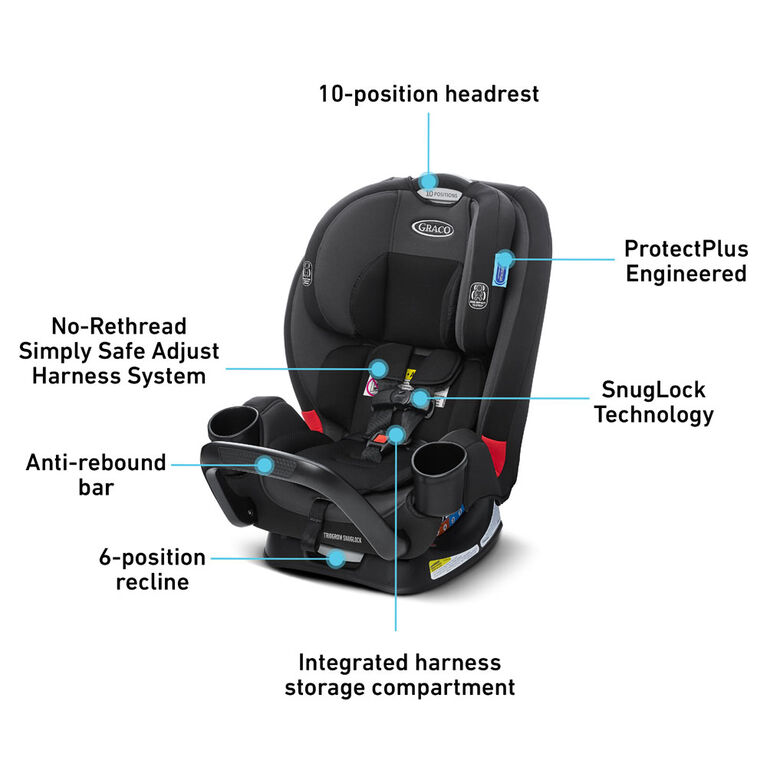 Siège d'auto 3-en-1 Graco TrioGrow SnugLock, Drew