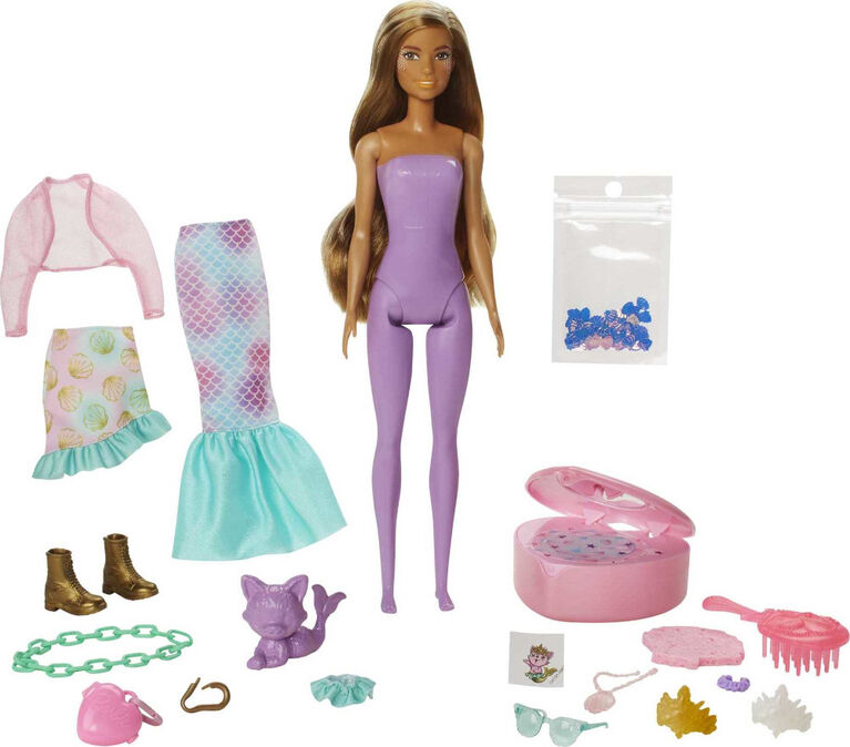 Barbie-Coffret Color Reveal Sirène Fantastique, avec 25 surprises