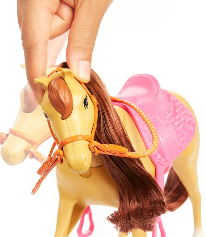 Coffret de jeu BARBIE avec poupées Barbie et Chelsea, 2 chevaux et plus de 15 accessoires
