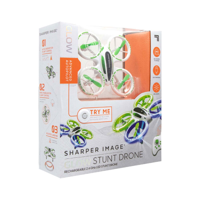 Sharper Image Drone Stunt Glow LED 5inch