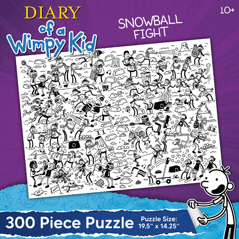 Diary of a Wimpy Kid Snowball Fight Puzzle 300pc - English Edition