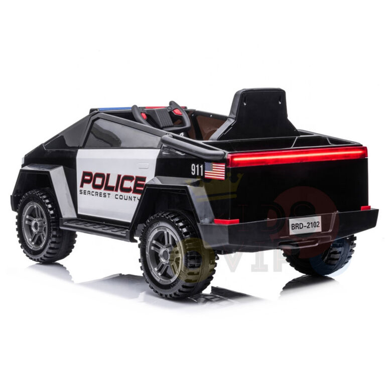 KidsVip 12V Enfants et Tout-Petits Future Police Voiture Eléctrique avec Commande à Distance