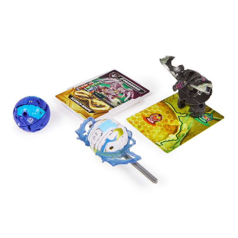 Bakugan Starter 3-Pack, Special Attack Mantid, Titanium Dragonoid and Trox, Customizable Spinning Action Figures and Trading Cards