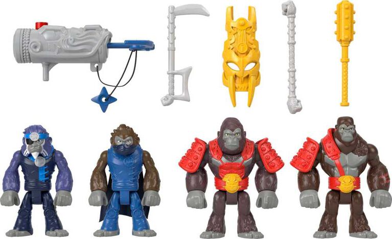 Fisher-Price Imaginext Boss Level Gorilla vs Monkey Army Action Figure Set