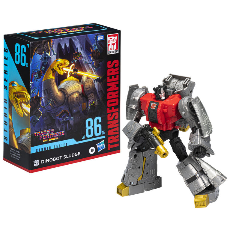 Transformers Studio Series 86-15 Leader Class The Transformers: The Movie 1986 Dinobot Sludge Action Figure, 8.5-inch