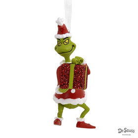 Hallmark Dr. Seuss How the Grinch Stole Christmas! Grinch With Present Christmas Ornament