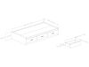 Lazer Mate's Platform Storage Bed with 3 Drawers- Black Onyx