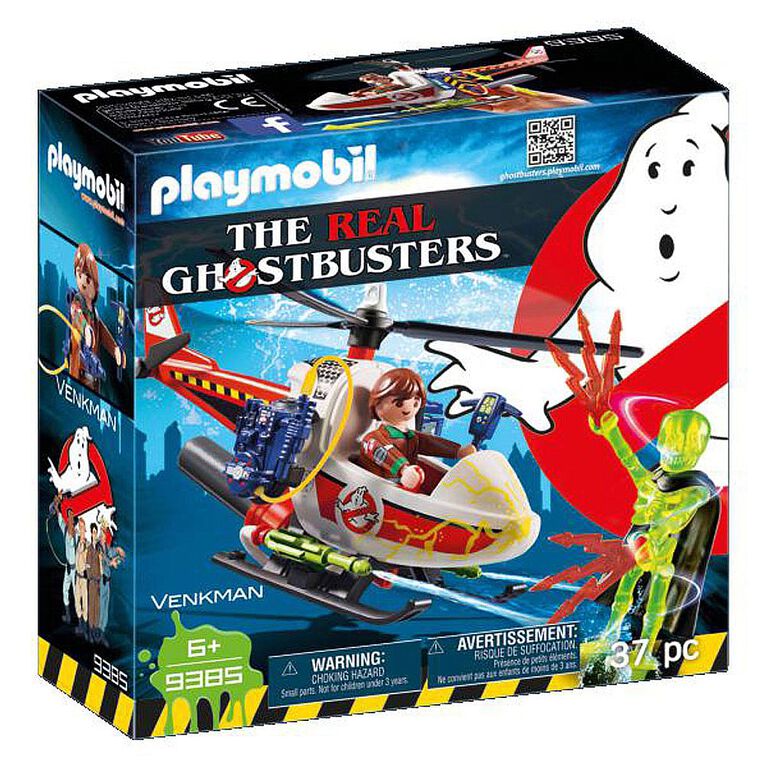 Playmobil - Ghostbusters Venkman avec hélicoptère.