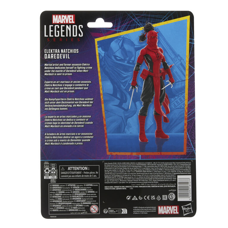 Hasbro Marvel Legends Series Elektra Natchios Daredevil, Collectible 6 Inch Action Figures