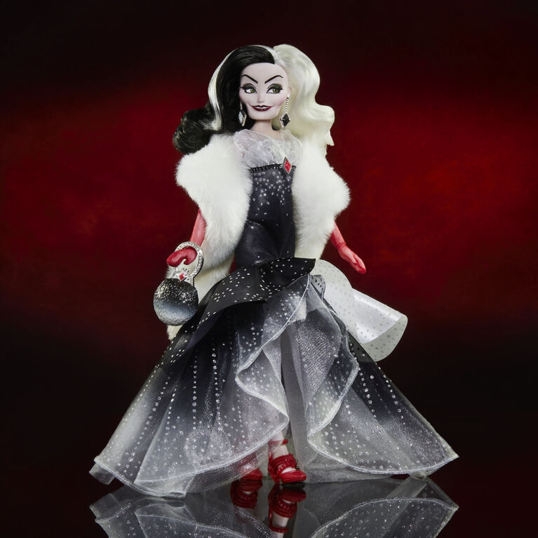 Disney Villains Style Series Cruella De Vil, Contemporary Style Fashion Doll with Accessories