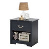 Aviron 1-Drawer Nightstand - End Table with Storage- Blueberry