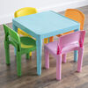 Humble Crew Modern Brights ensemble table et 4 chaises de conception légère pour enfants, plastique