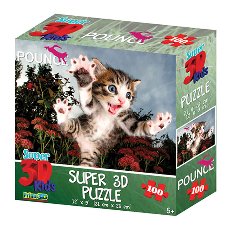 Pounce - Chicken 100 pc Casse-Tête Super 3D