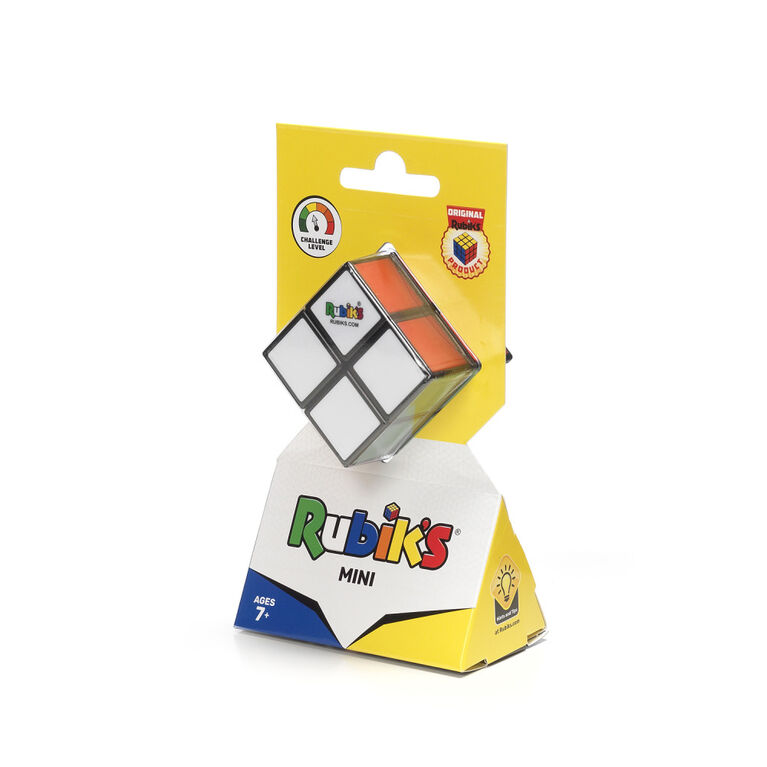 Rubik's Mini 2x2, 2x2 Classic Colour-Matching Puzzle, Pocket Size Brain-Teasing Puzzle Toy