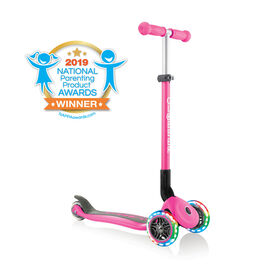 Primo Foldable Light-Up Scooter - Deep Pink