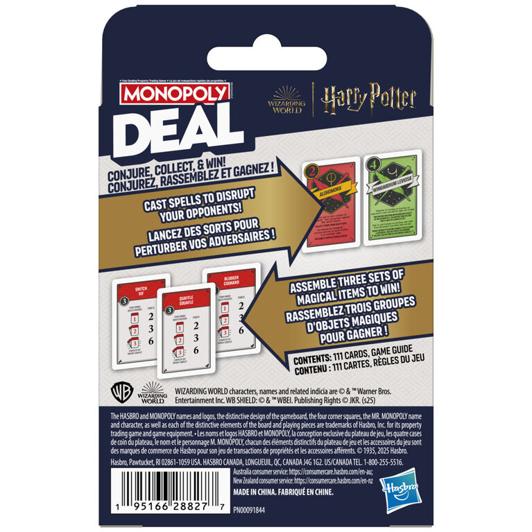 Monopoly Deal: HARRY POTTER Card Game