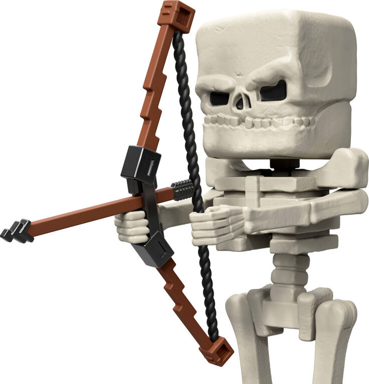 Minecraft Skeleton Action Figure & Accessories, 4-inch Toy Set Inspired by A Minecraft Movie