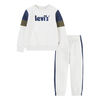 Levis Cozy Up Crewneck & Jogger Set - Oat - Size 4T