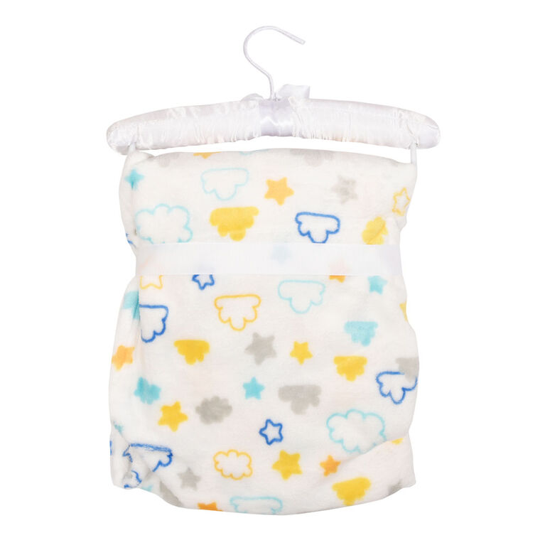 Baby's First By Nemcor 2 Piece Set- Fox with Cloud Design Blanket