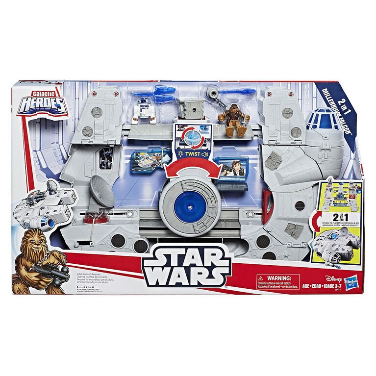 Star Wars Galactic Heroes 2in1 Millennium Falcon Toys R Us Canada