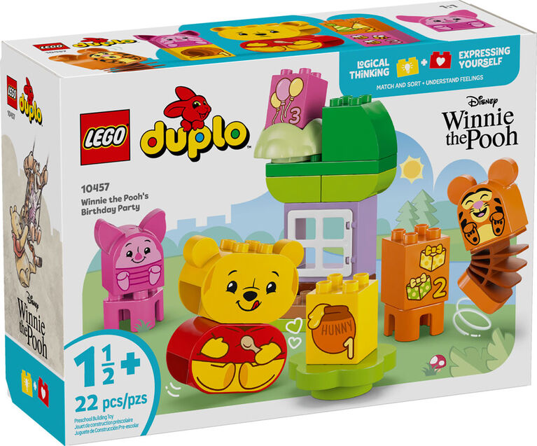 LEGO DUPLO Disney Winnie the Pooh's Birthday Party - Toddler Toy for 1 year Old Boys and Girls - 10457