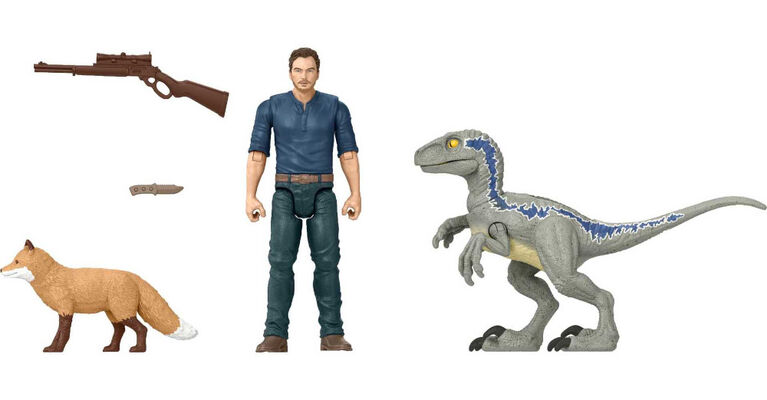 Jurassic World Human and Dino Pack Owen and Mirror Dino