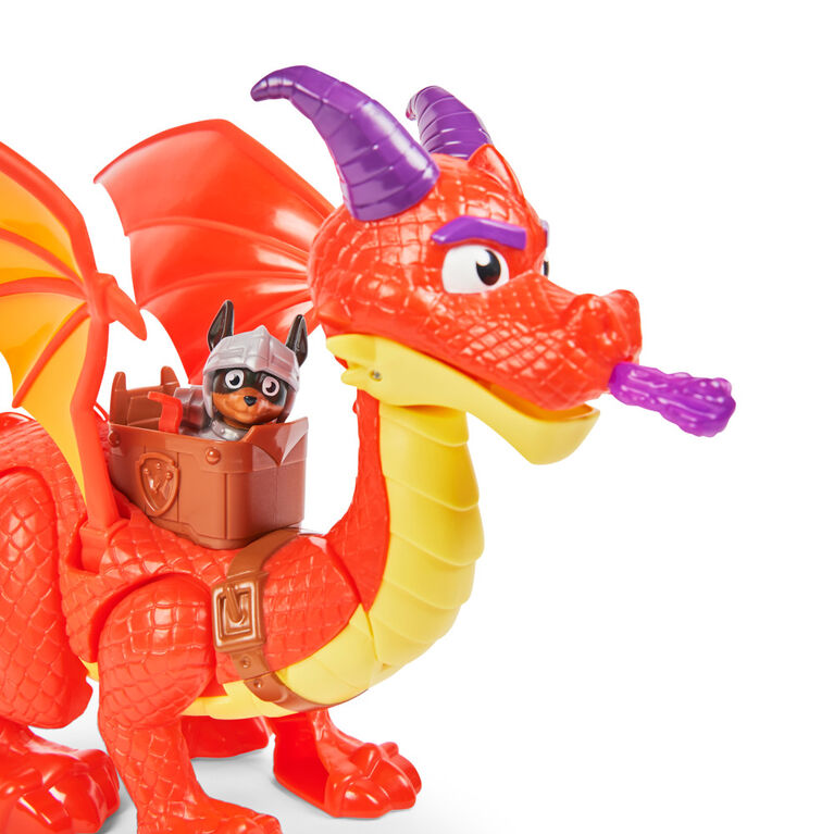 PAW Patrol, Figurines articulées Rescue Knights Sparks the Dragon avec super ailes et chiot Claw