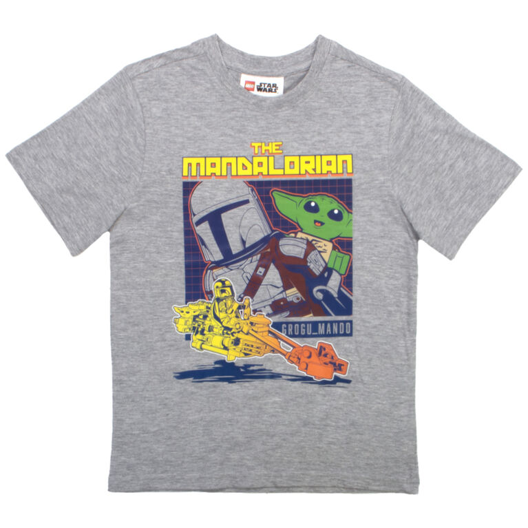 T-shirt à manches courtes Lego Mandalorian Gris chiné