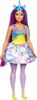 Barbie Dreamtopia Unicorn Doll (Curvy, Blue and Purple Hair), With Skirt, Removable Unicorn Tail and Headband