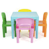 Humble Crew Modern Brights ensemble table et 4 chaises de conception légère pour enfants, plastique