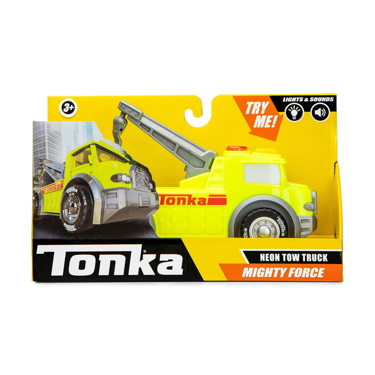 TONKA - MIGHTY FORCE Lights and  Sounds Tow Truck (Neon)