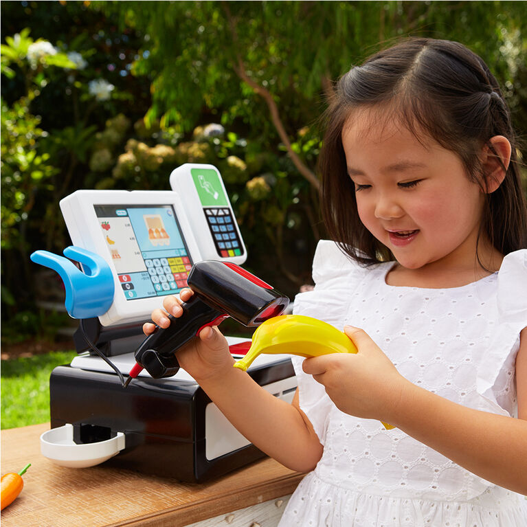 Little Tikes - First Self-Checkout Stand Realistic Cash Register Pretend Play Toy