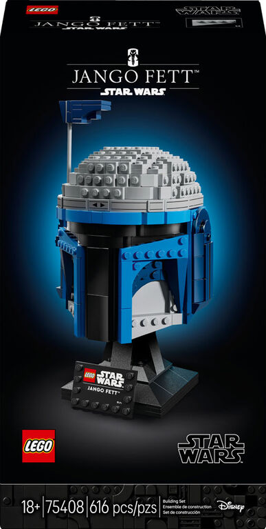 LEGO Star Wars Jango Fett Helmet - Collectible DIY Model Kit For Adults 18+ - Room Decor Idea - 75408