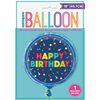 Ballon aluminium rond, 18 " - Peppy Birthday - Édition anglaise