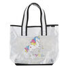 Transparent  Holographic Tote -Good Vibes Unicorn - English Edition