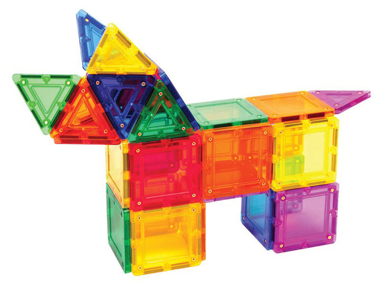 Magformers TileBlox Rainbow 30 Pieces - With Magnetic Activity Board